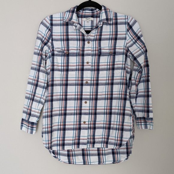 Madewell Tops - Madewell Ex-Boyfriend Plaid Button Down Shirt